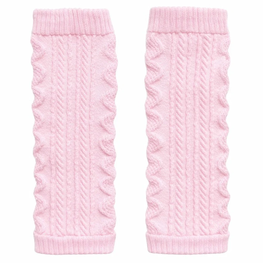 Pink Cable Knit Leg Warmers
